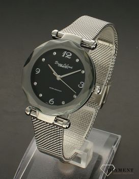 Zegarek damski na srebrnej bransolecie Bruno Calvani BC3356 SILVER BLACK. Mechanizm japoński mieści się w okrągłej, pozłacanej, wytrzymałej kopercie. Koperta wykonana z ALLOY’u, czyli bardzo popularnego stopu metali na bazie (4).jpg